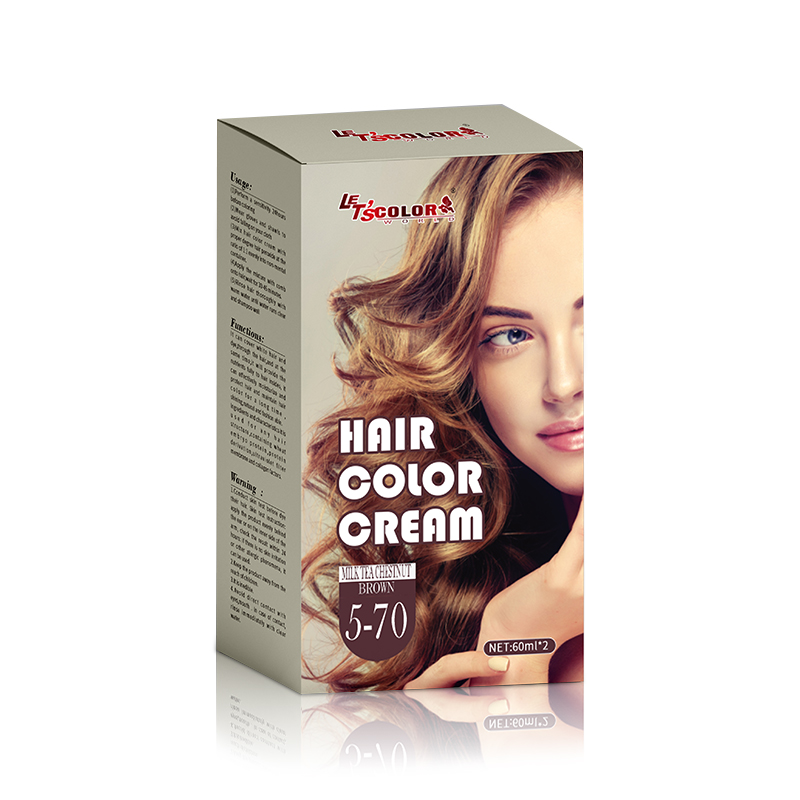 Milk tea chestnut Brown No Irritation Homeuse Hair Color Cream