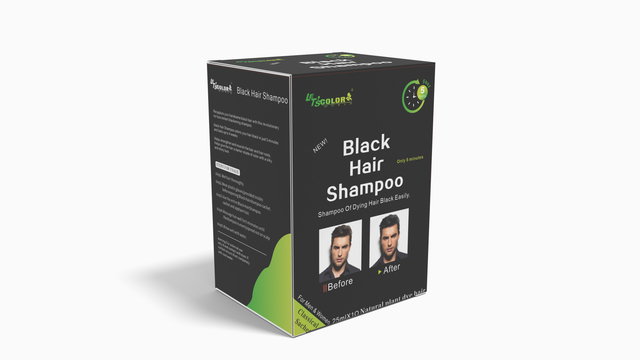 Black Safe Hair Color Shampoo to Cover Gray Hair